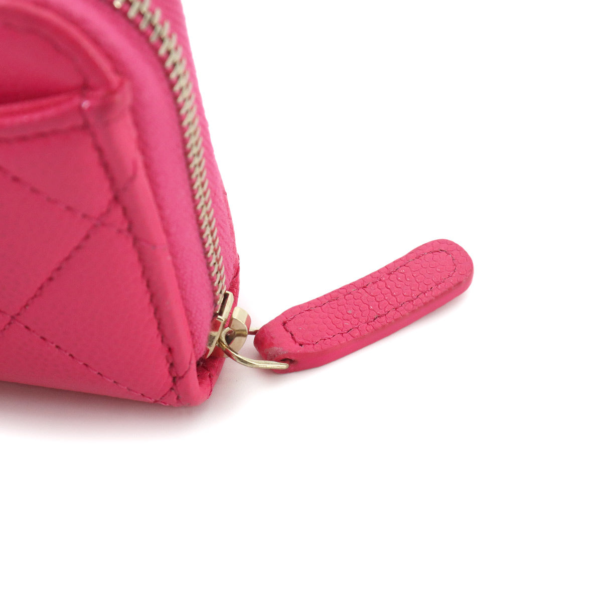 Matelasse Classic Zipped Coin Purse Leather Pink AP0216