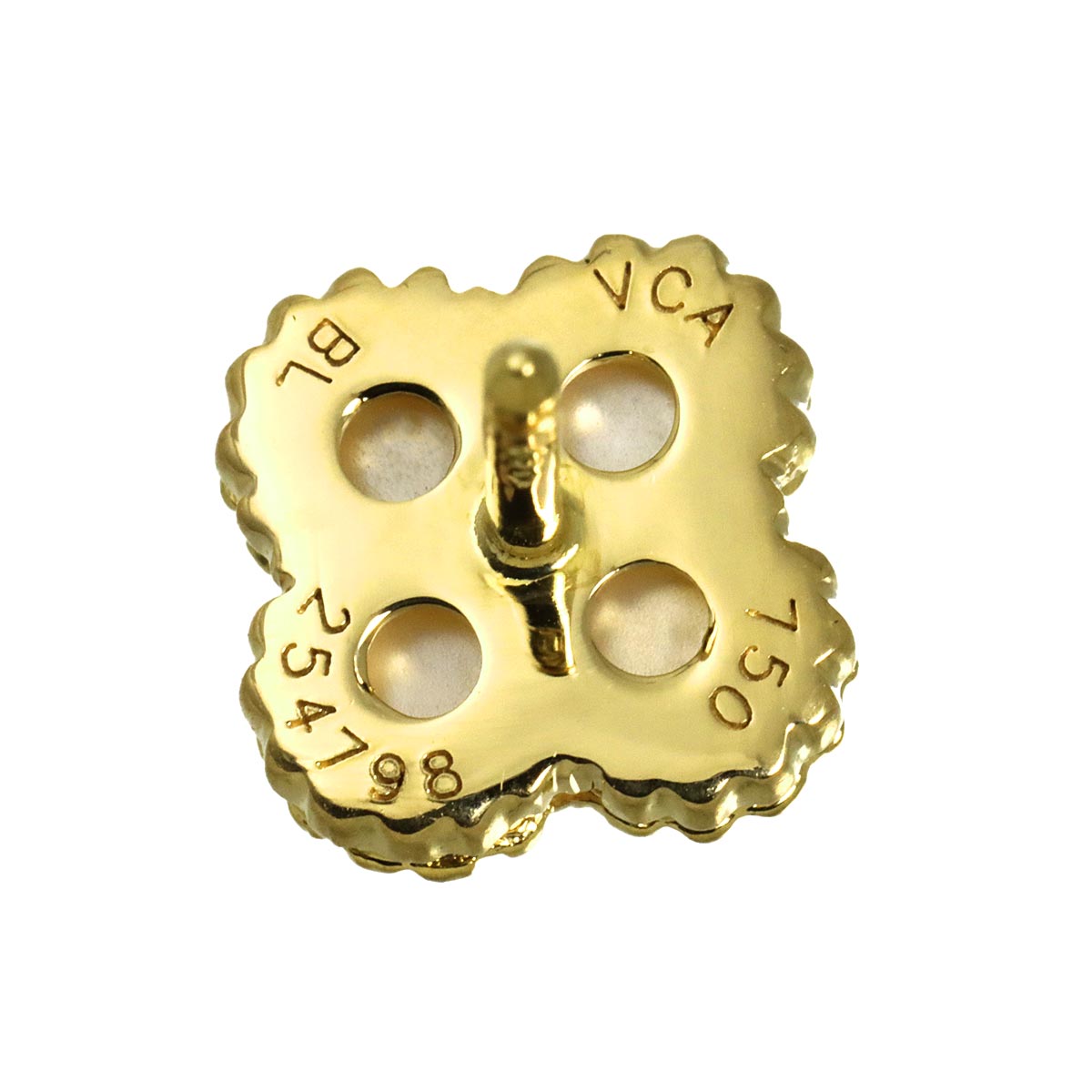 Sweet Alhambra MOP Earrings Pierced 18K YG 750