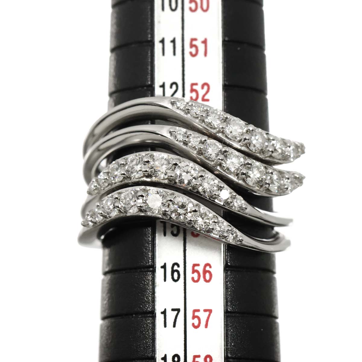 Diamond 1.23ct Ring 18K WG 750 Size7.25(US)