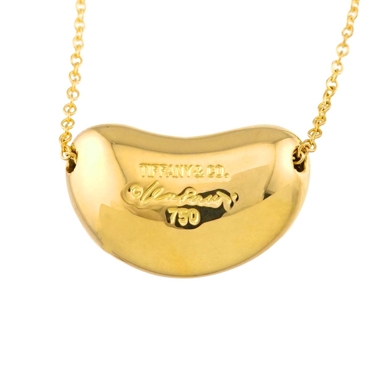 Bean Necklace 18K Yellow Gold 750