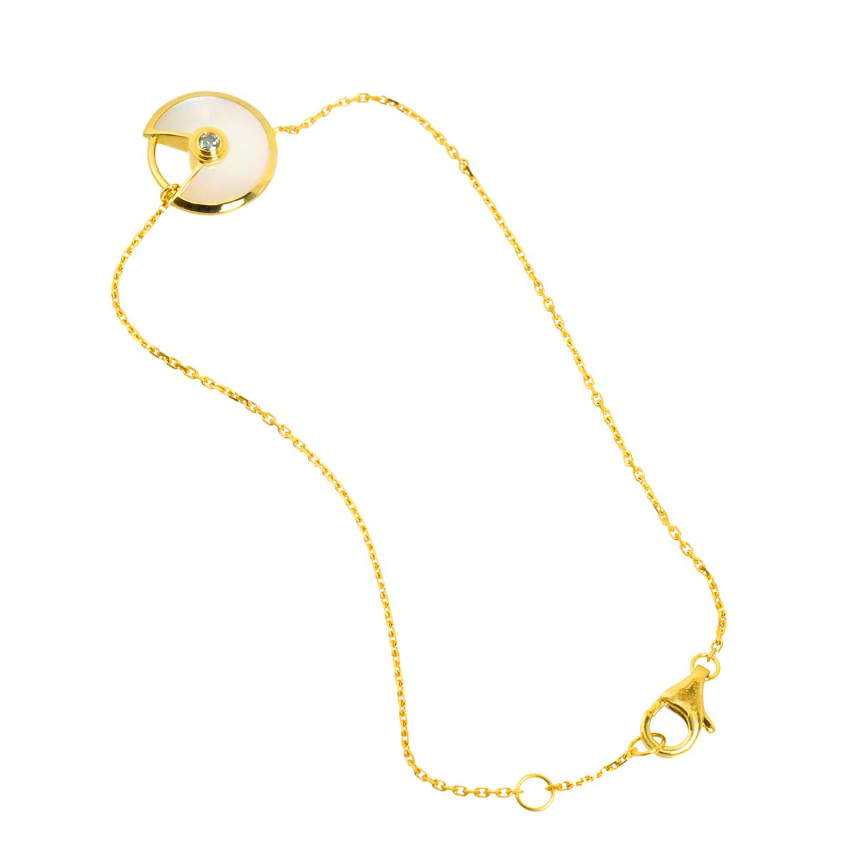 Amulette MOP Diamond Bracelet XS 18K Yellow Gold 750