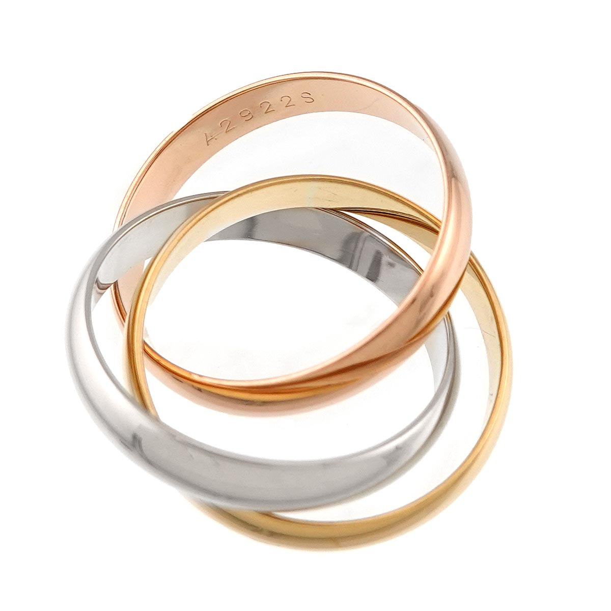 Trinity MM Ring 18K YG WG PG 750 Size50 5.25(US)