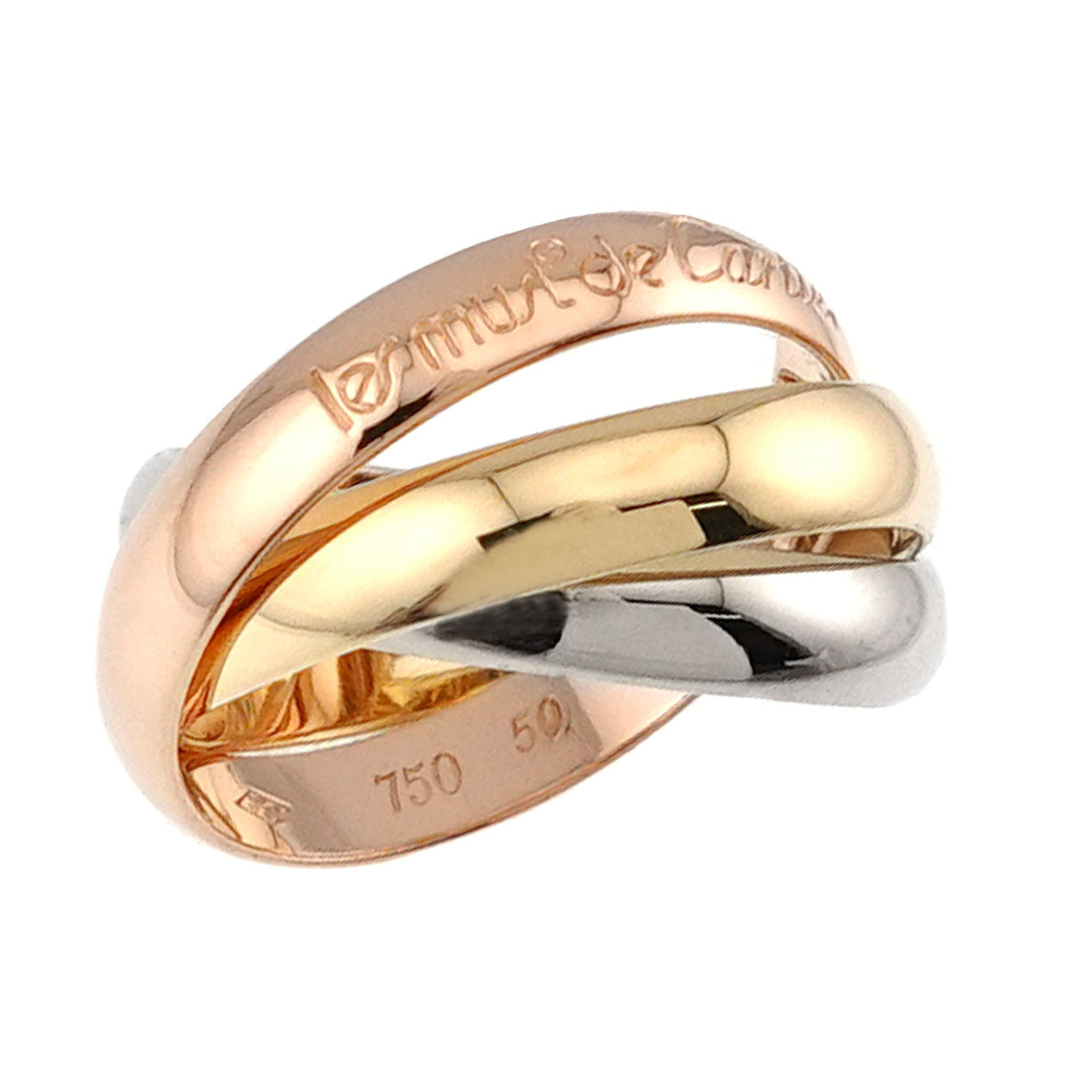 Trinity MM Ring 18K YG WG PG 750 Size50 5.25(US)