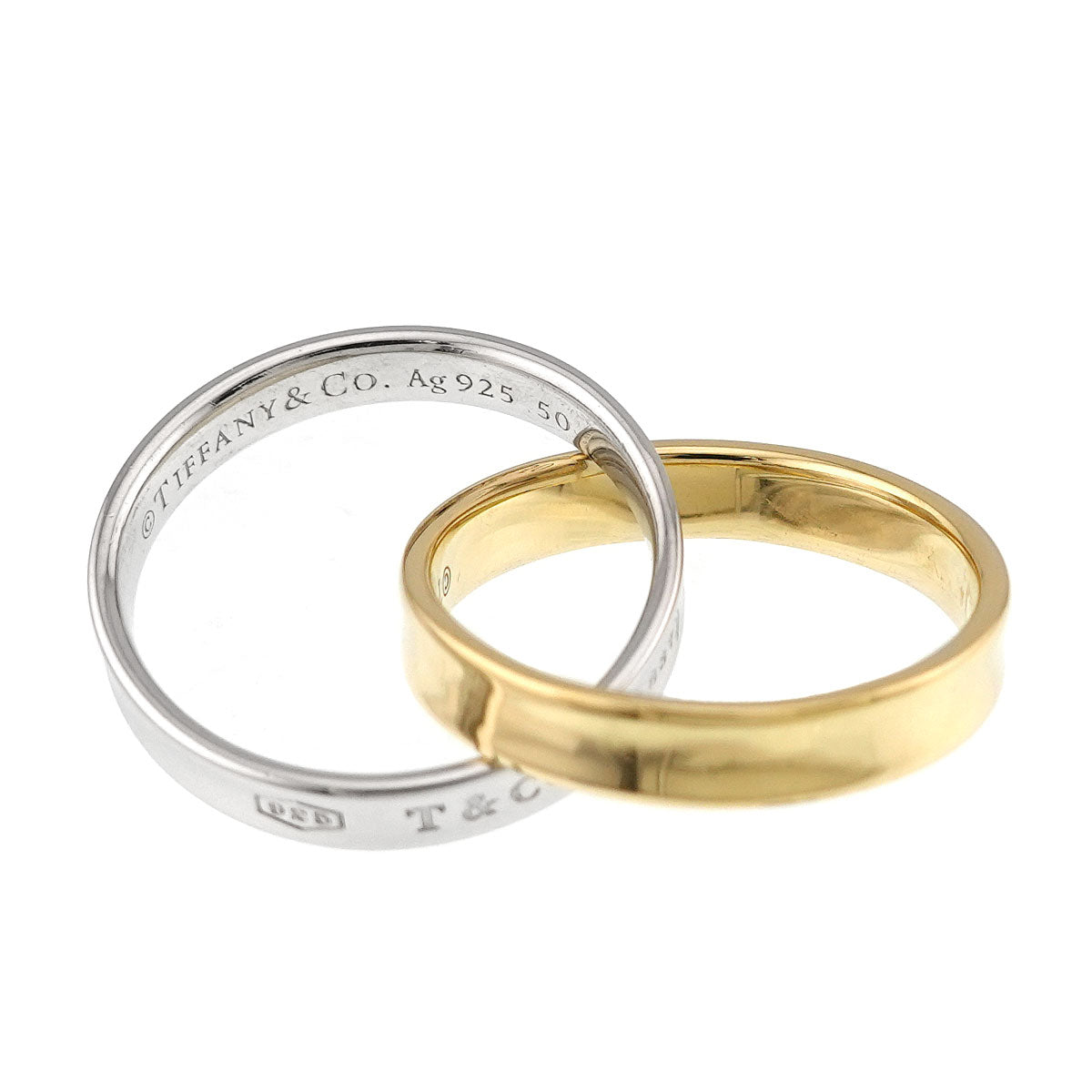 1837 Interlocking Ring 18K YG 750 SV 925 size5.25(US)