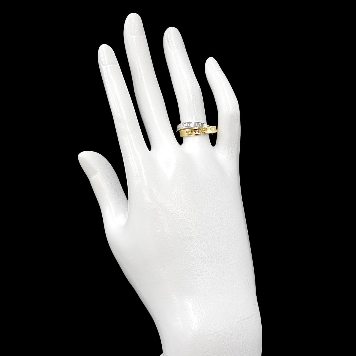 1837 Interlocking Ring 18K YG 750 SV 925 size5.25(US)