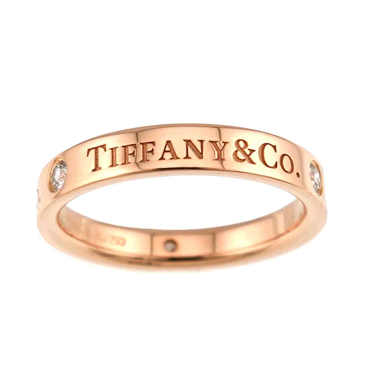 Diamond Ring 18K Pink Gold 750 size4.75-5(US)