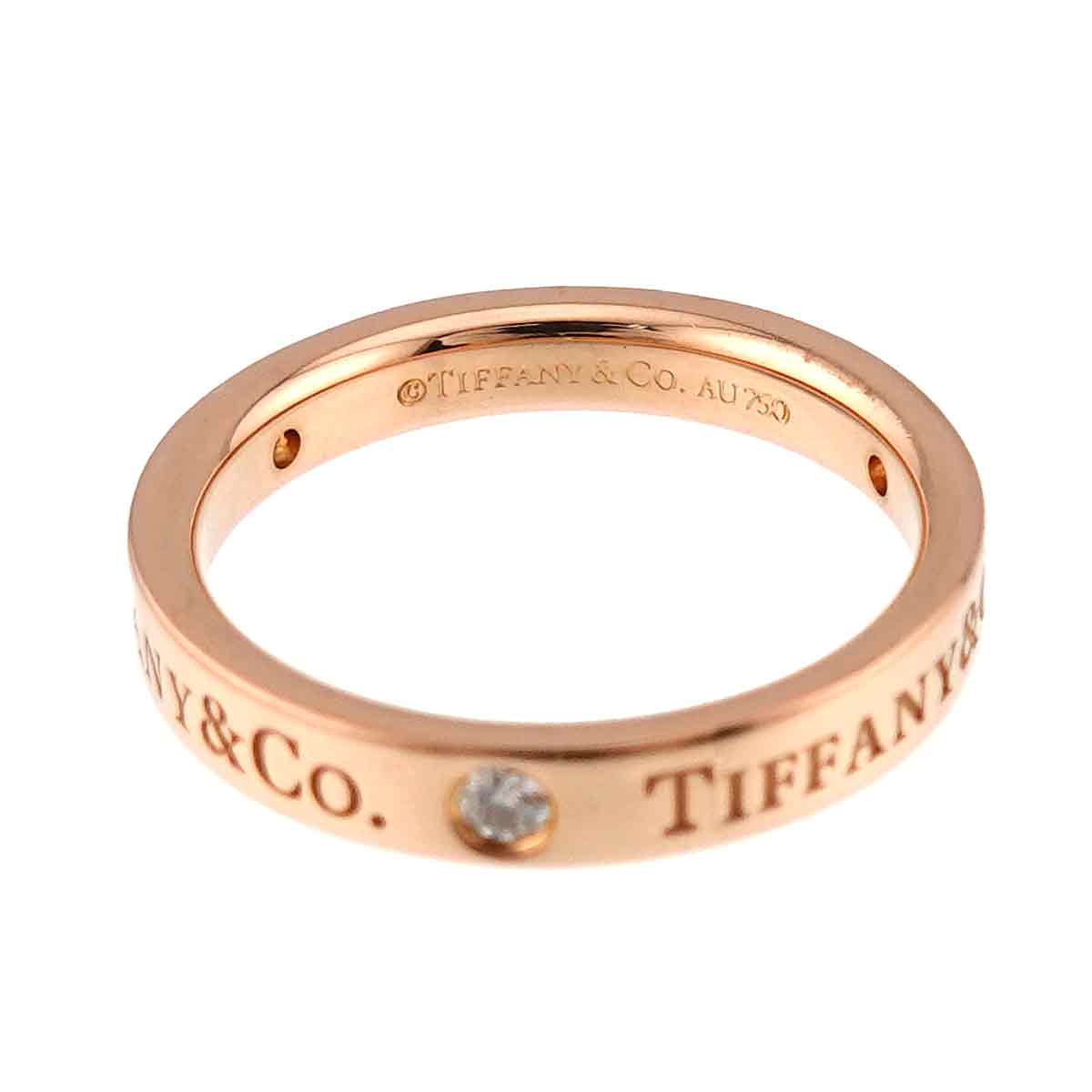 Diamond Ring 18K Pink Gold 750 size4.75-5(US)
