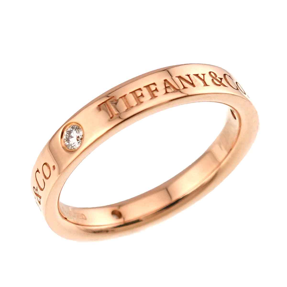 Diamond Ring 18K Pink Gold 750 size4.75-5(US)