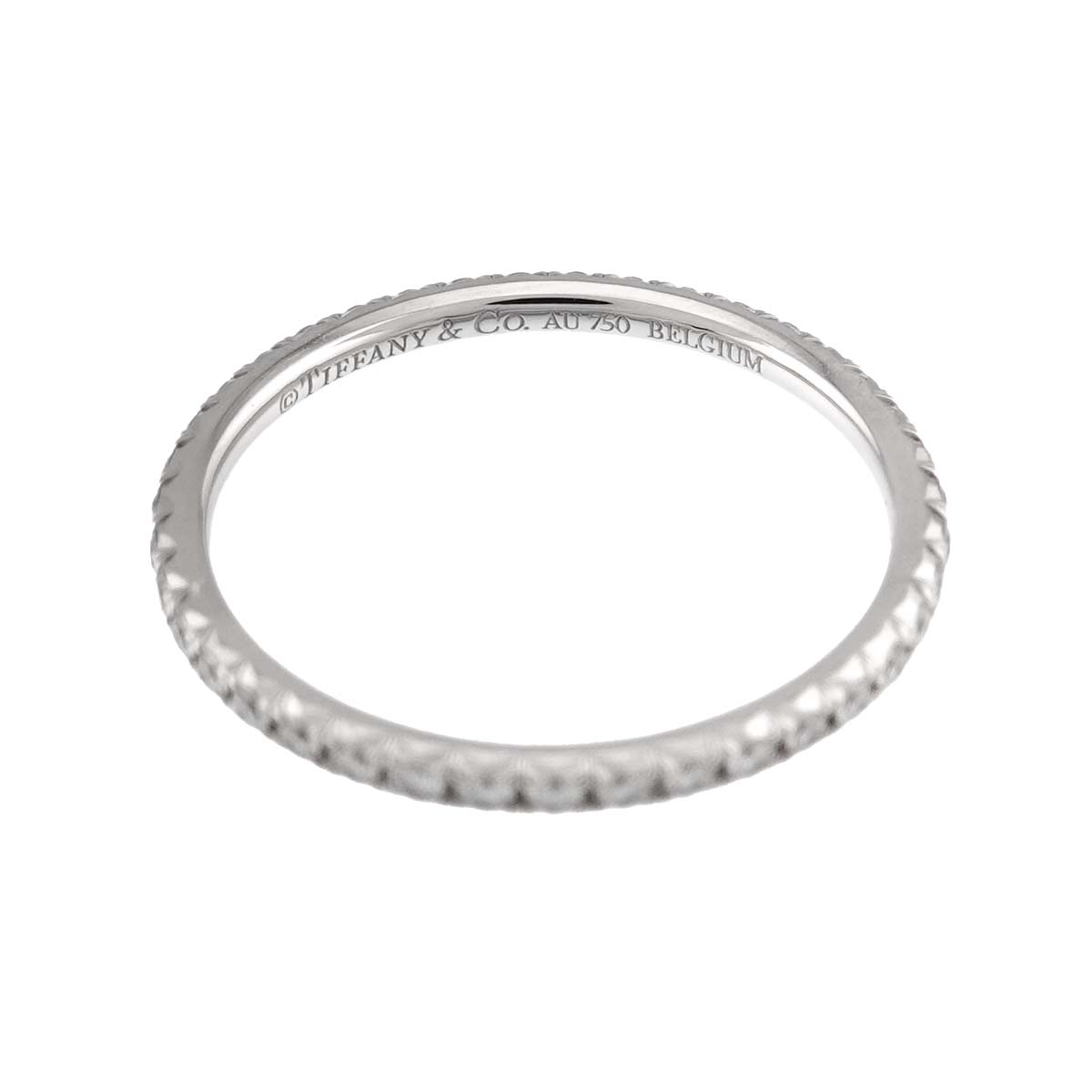 Full Eternity Diamond Ring 18K WG 750 Size4.5(US)