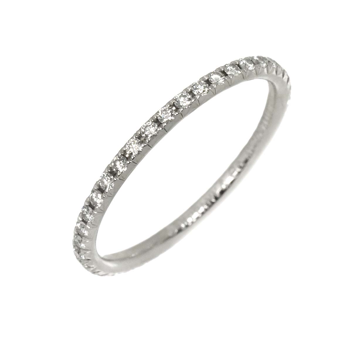 Full Eternity Diamond Ring 18K WG 750 Size4.5(US)