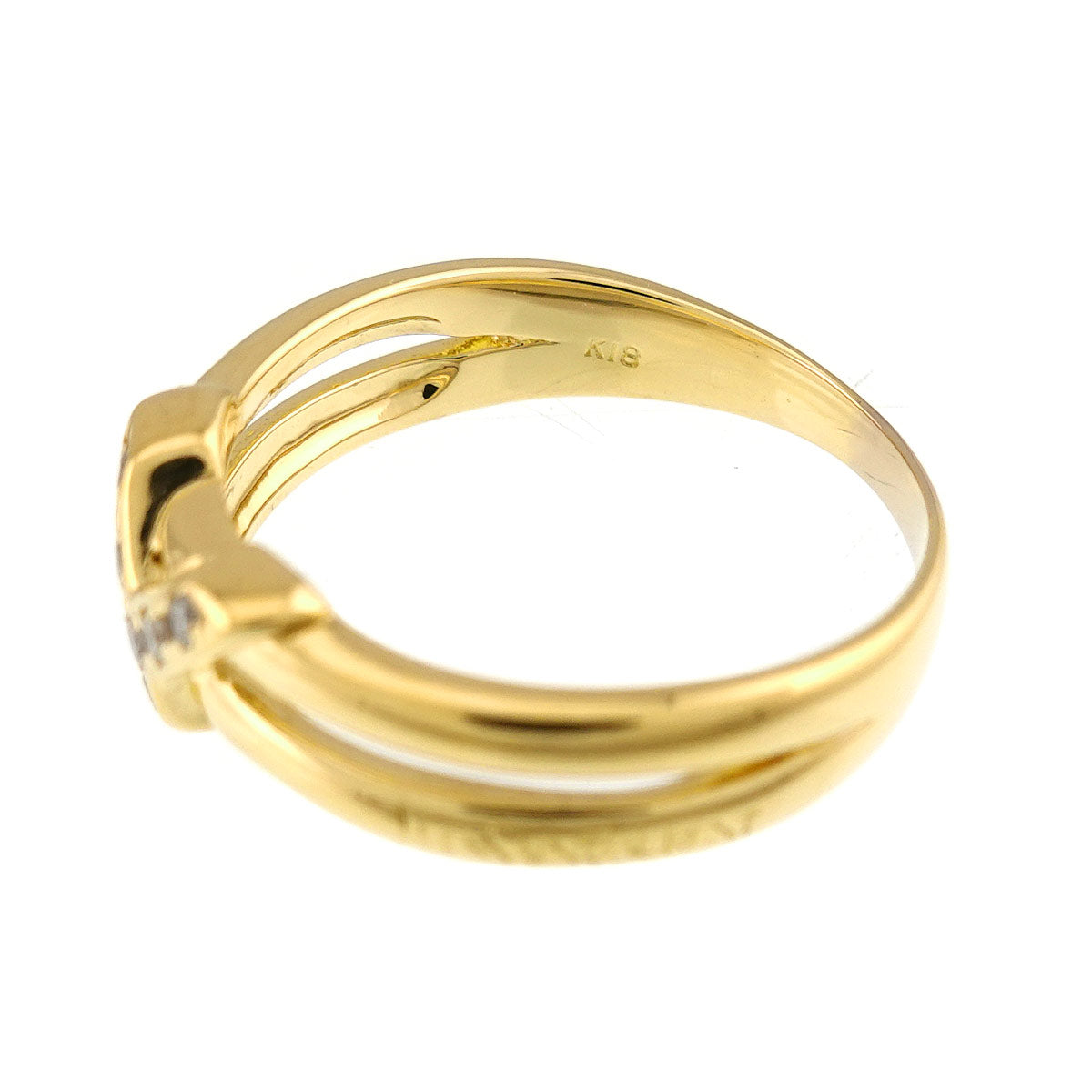Diamond 0.03ct Initial Y Ring 18K YG 750 size7.75-8(US)
