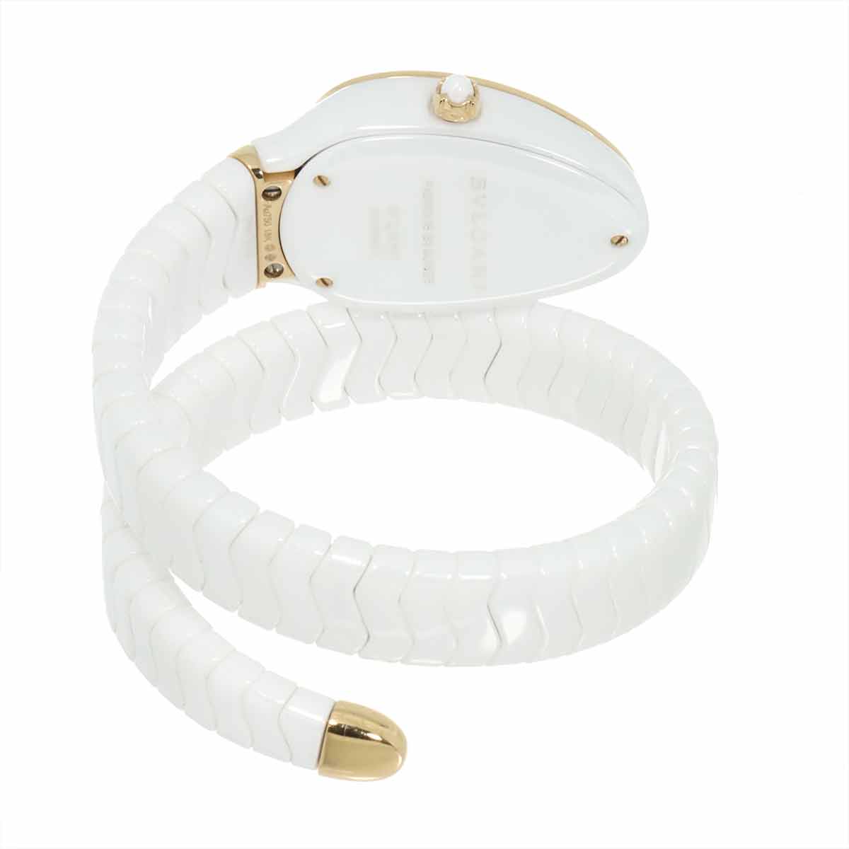 Serpenti SPC35WG Quartz Diamond Bezel White Dial Ladies