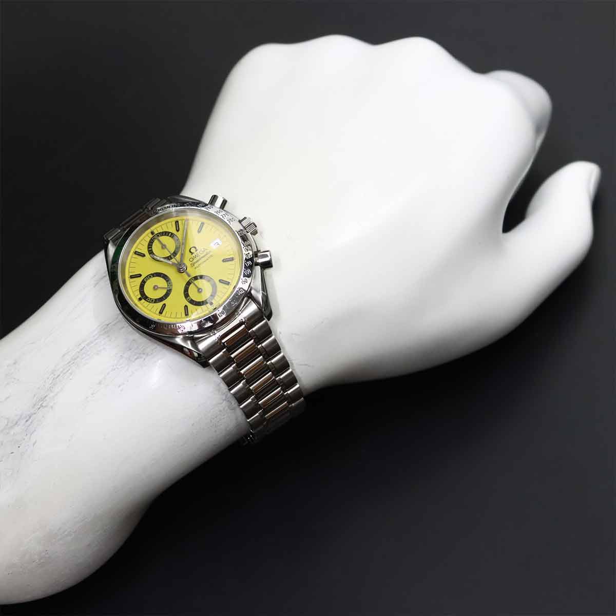 Speedmaster Date 3511 12 Automatic Yellow Dial Mens Watch