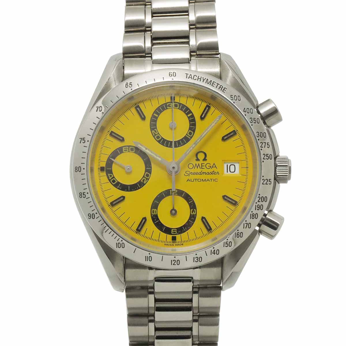 Speedmaster Date 3511 12 Automatic Yellow Dial Mens Watch