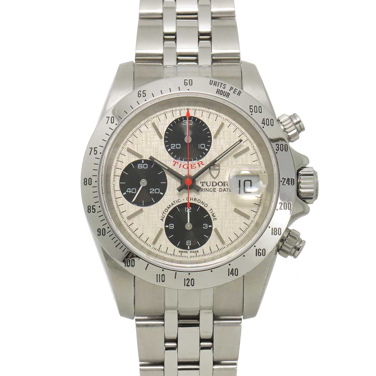 Chrono Time Tiger 79280 Date Automatic Silver Dial Mens Watch