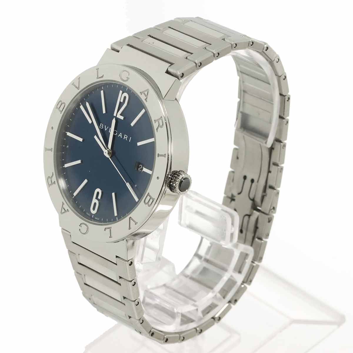 BVLGARIBVLGARI BB41S Automatic Date Blue Dial Mens Watch