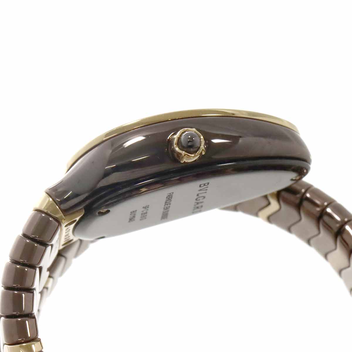 Serpenti SPC35BG Quartz K18PG Ceramic Ladies Watch