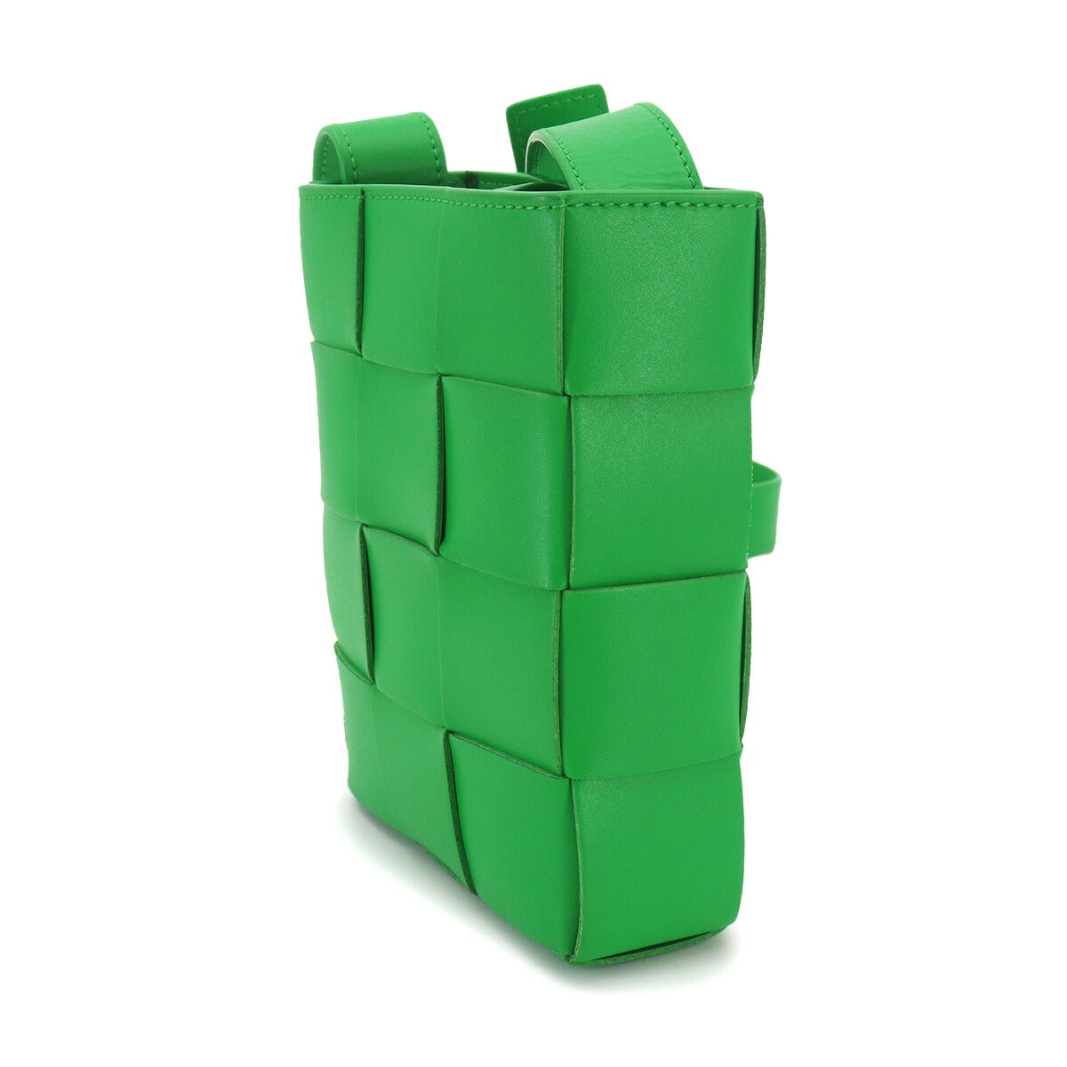 Intrecciato Mini Cassette Shoulder Bag Green 729298