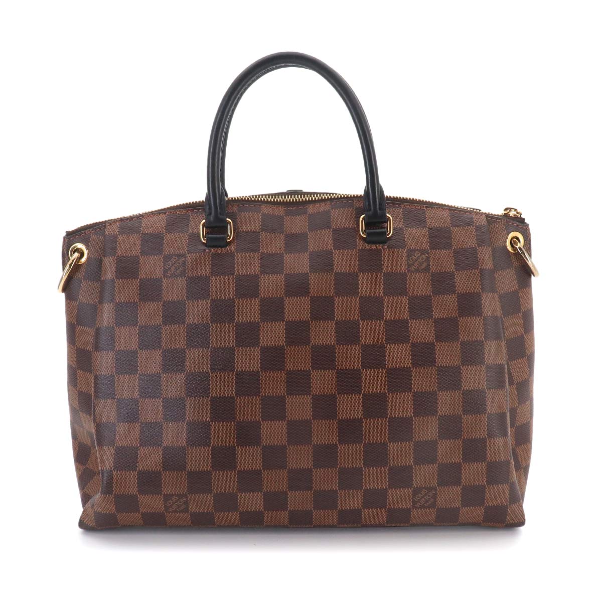 Damier Odeon MM Tote Shoulder Bag Ebene Black N45283