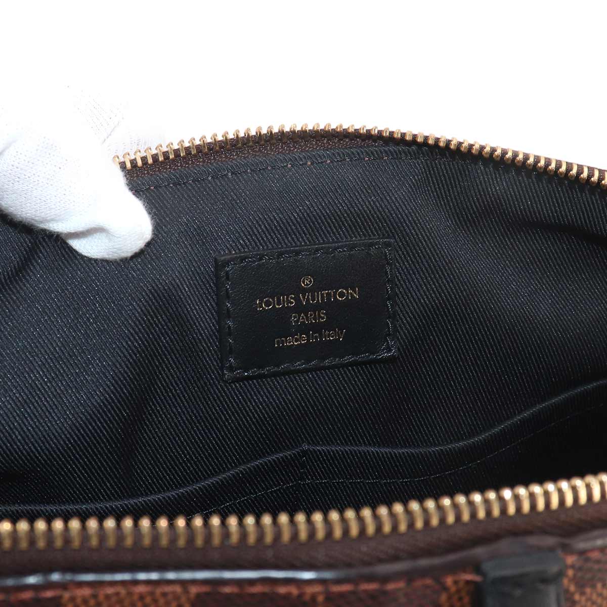 Damier Odeon MM Tote Shoulder Bag Ebene Black N45283
