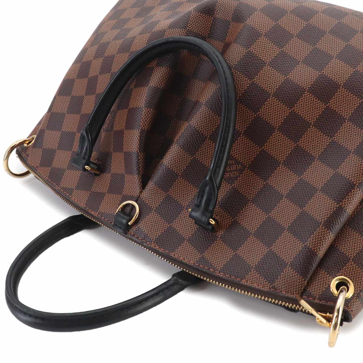 Damier Odeon MM Tote Shoulder Bag Ebene Black N45283