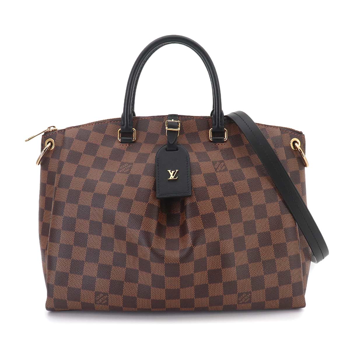 Damier Odeon MM Tote Shoulder Bag Ebene Black N45283