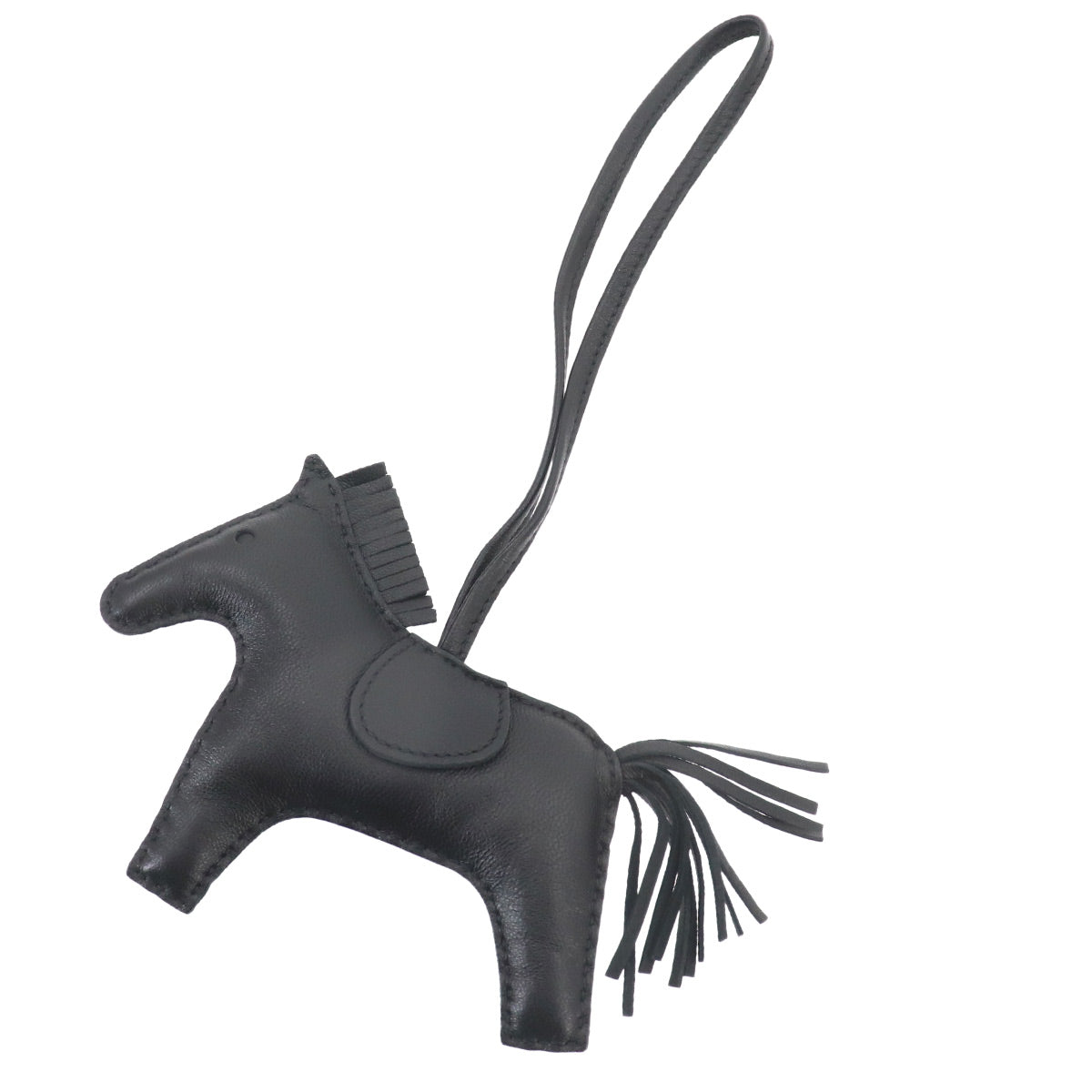 Rodeo MM Bag Charm Agneau Milo So Black Horse Accessory
