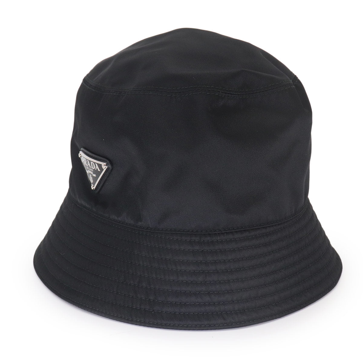 Bucket Hat Polyamide Nylon Black S 1HC137 Triangle Logos