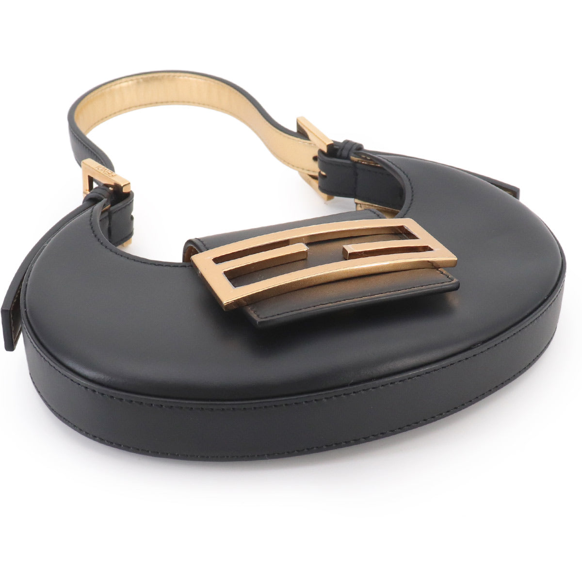 Mini Cookie Hand Bag Leather Black 8BS065