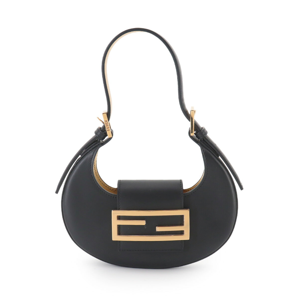 Mini Cookie Hand Bag Leather Black 8BS065