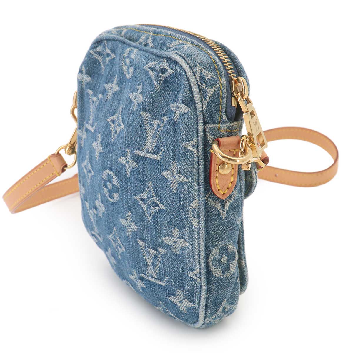LV Remix Monogram Denim Fairfax Pochette Shoulder Bag