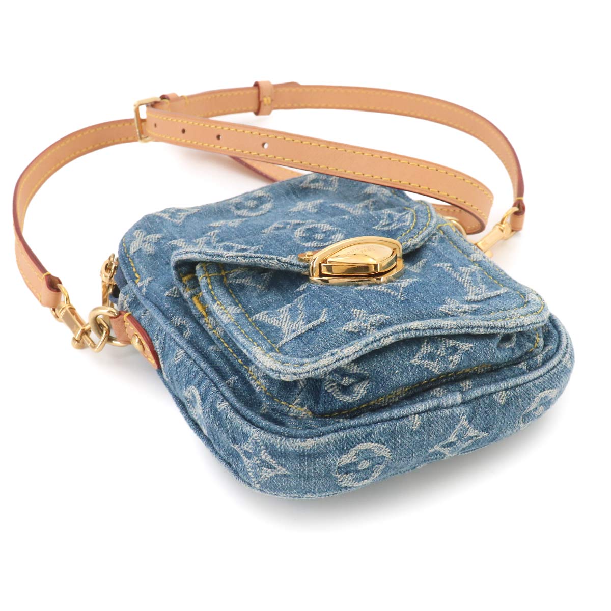 LV Remix Monogram Denim Fairfax Pochette Shoulder Bag