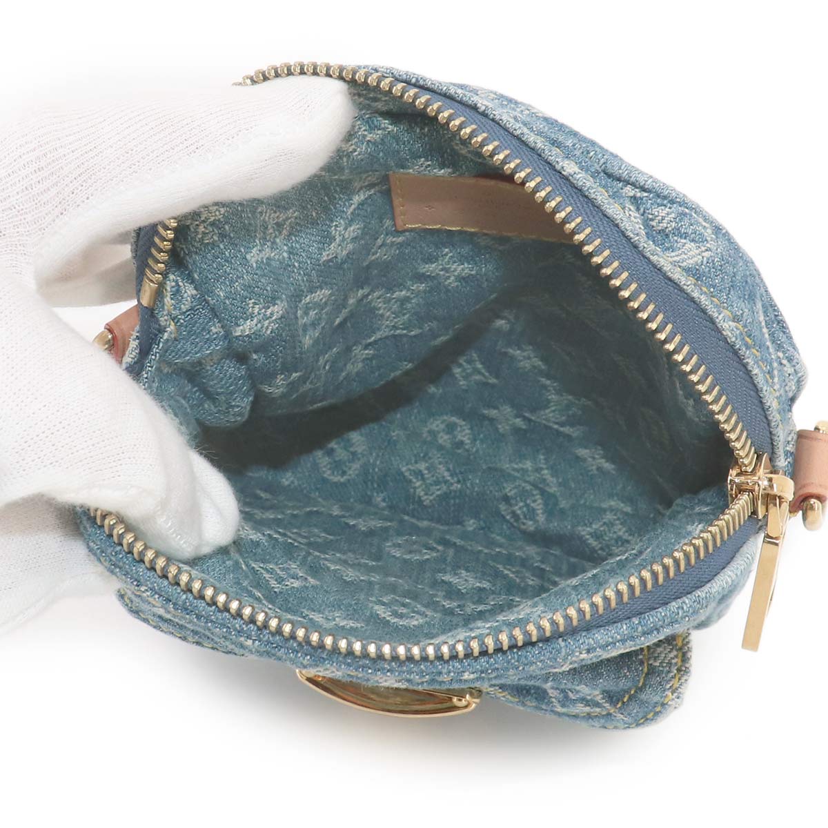 LV Remix Monogram Denim Fairfax Pochette Shoulder Bag