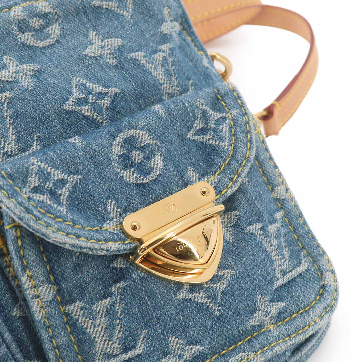 LV Remix Monogram Denim Fairfax Pochette Shoulder Bag