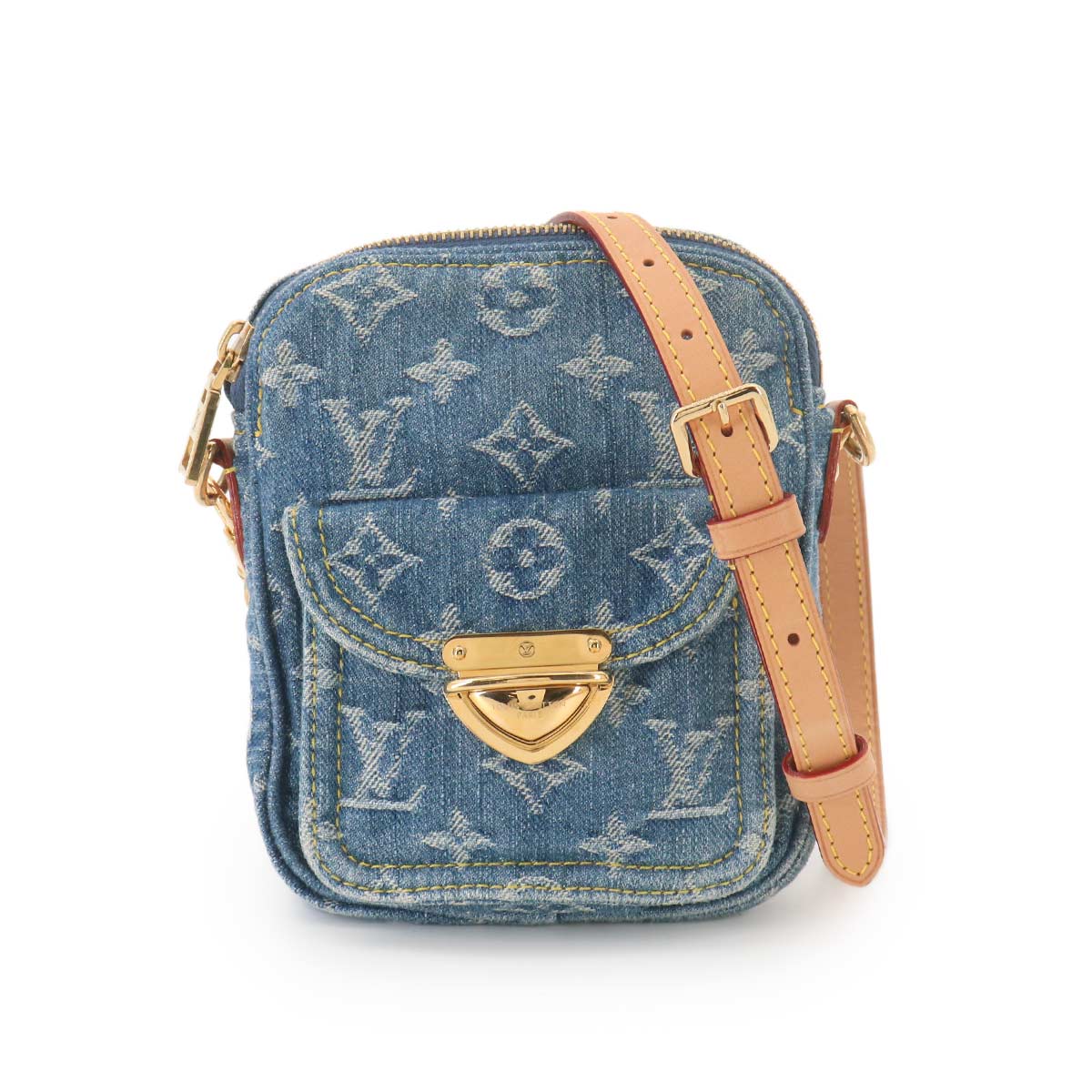 LV Remix Monogram Denim Fairfax Pochette Shoulder Bag