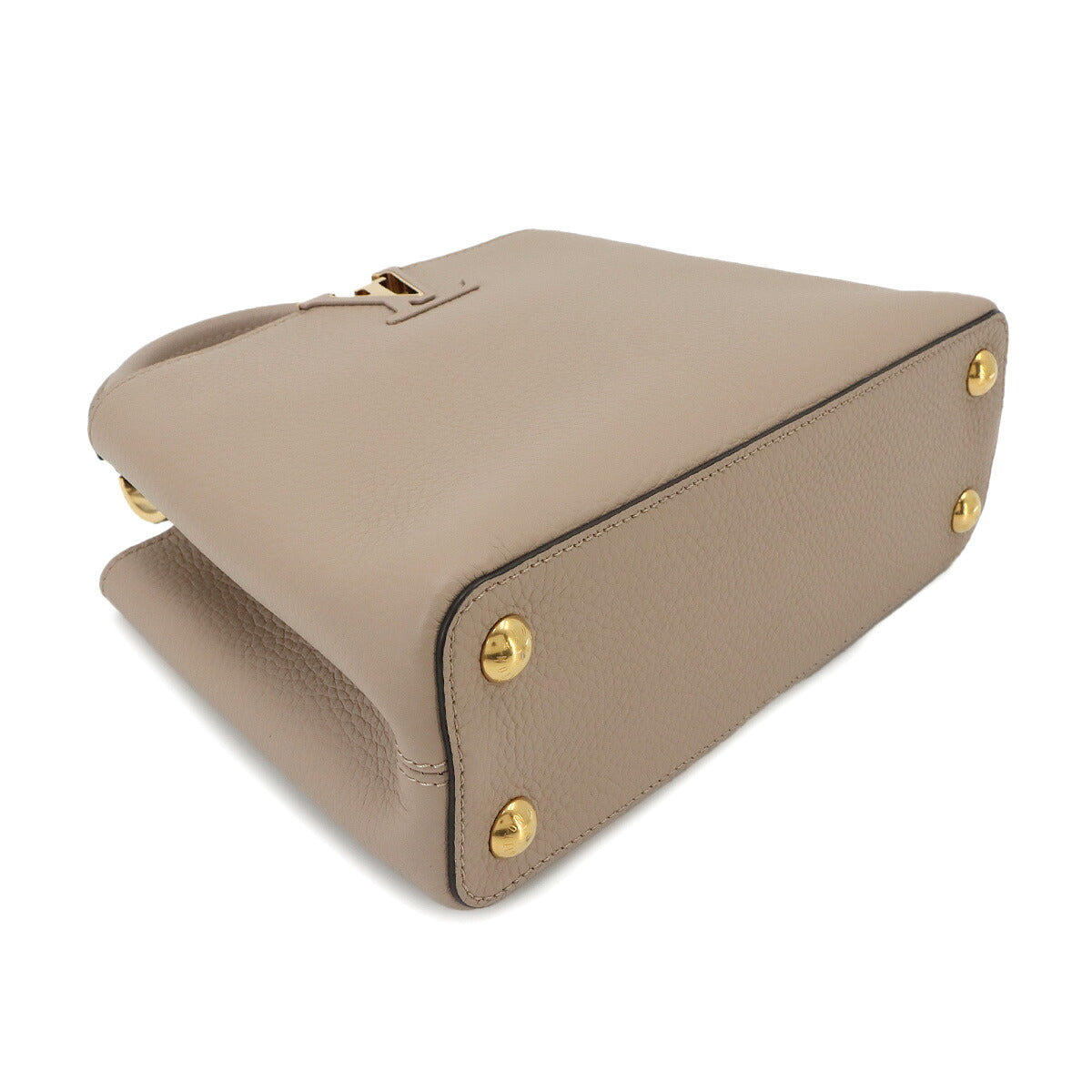 Capucines BB Hand Shoulder Bag Taurillon Leather Galet