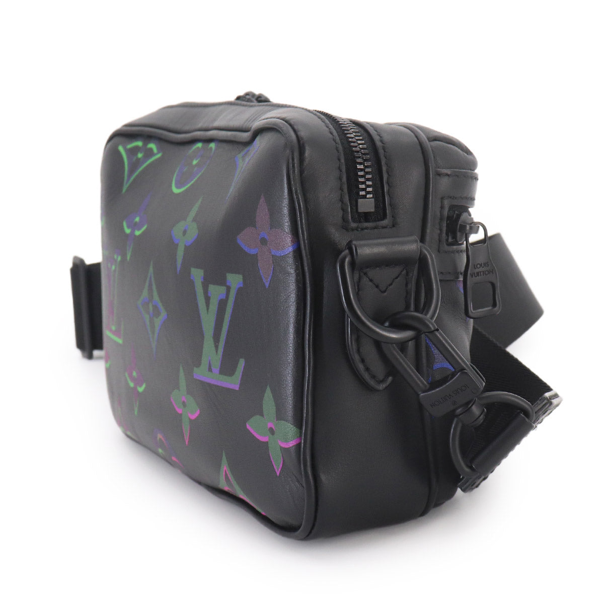 Comet Messenger PM Shoulder Bag Leather Black M22495