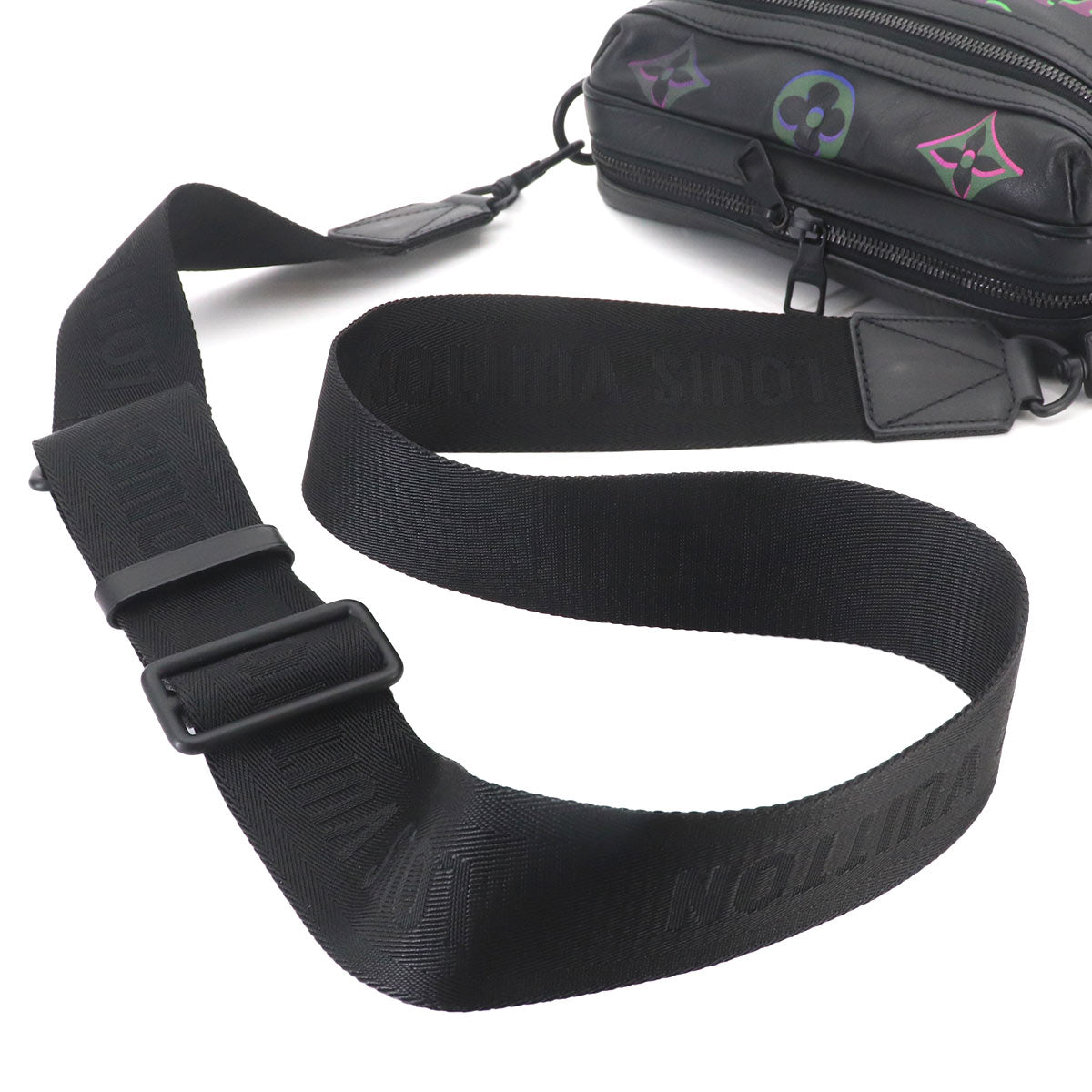 Comet Messenger PM Shoulder Bag Leather Black M22495