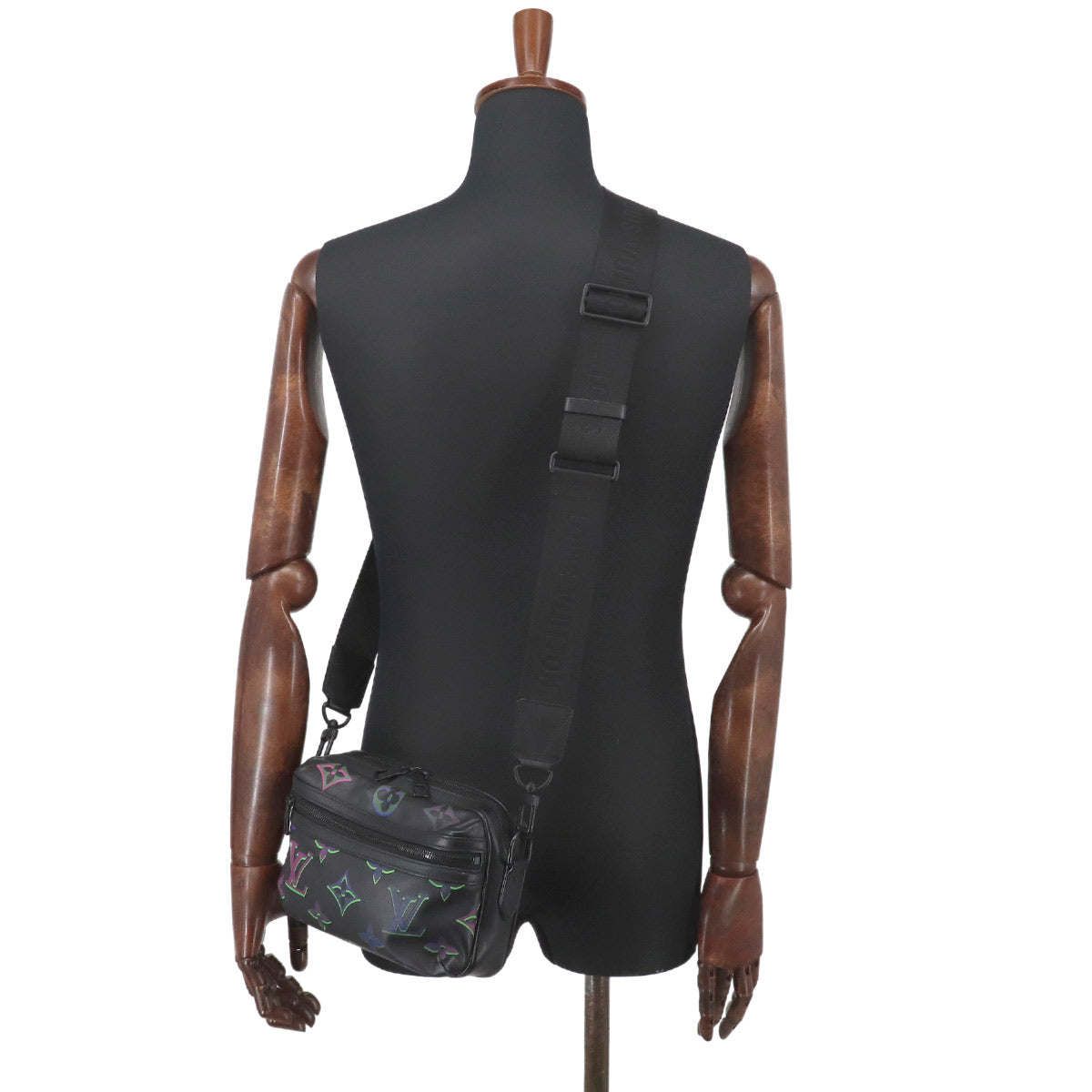 Comet Messenger PM Shoulder Bag Leather Black M22495