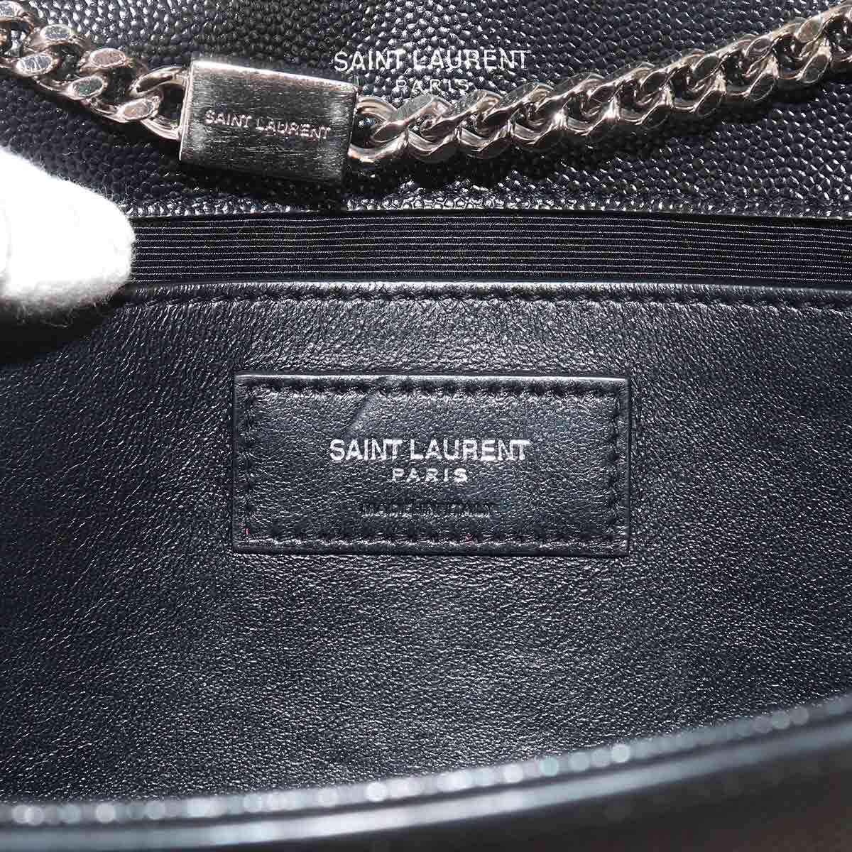 Kate Medium Chain Shoulder Bag Leather Black 364021