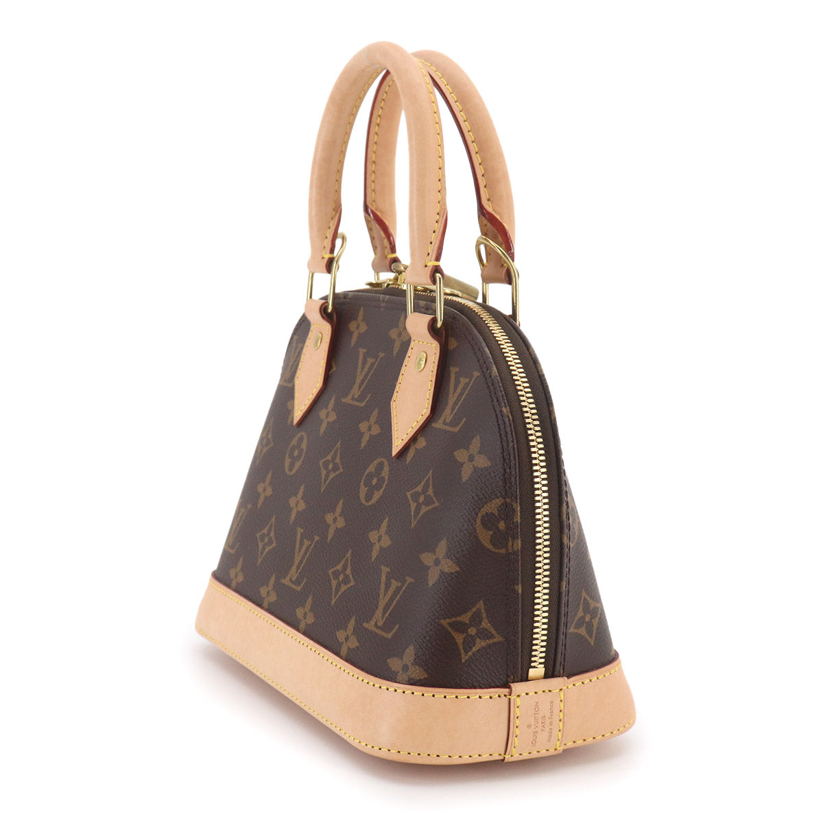 Monogram Alma BB Hand Shoulder Bag Leather Brown M53152
