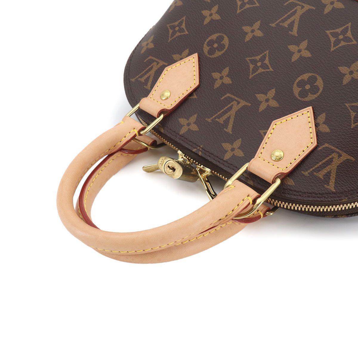 Monogram Alma BB Hand Shoulder Bag Leather Brown M53152