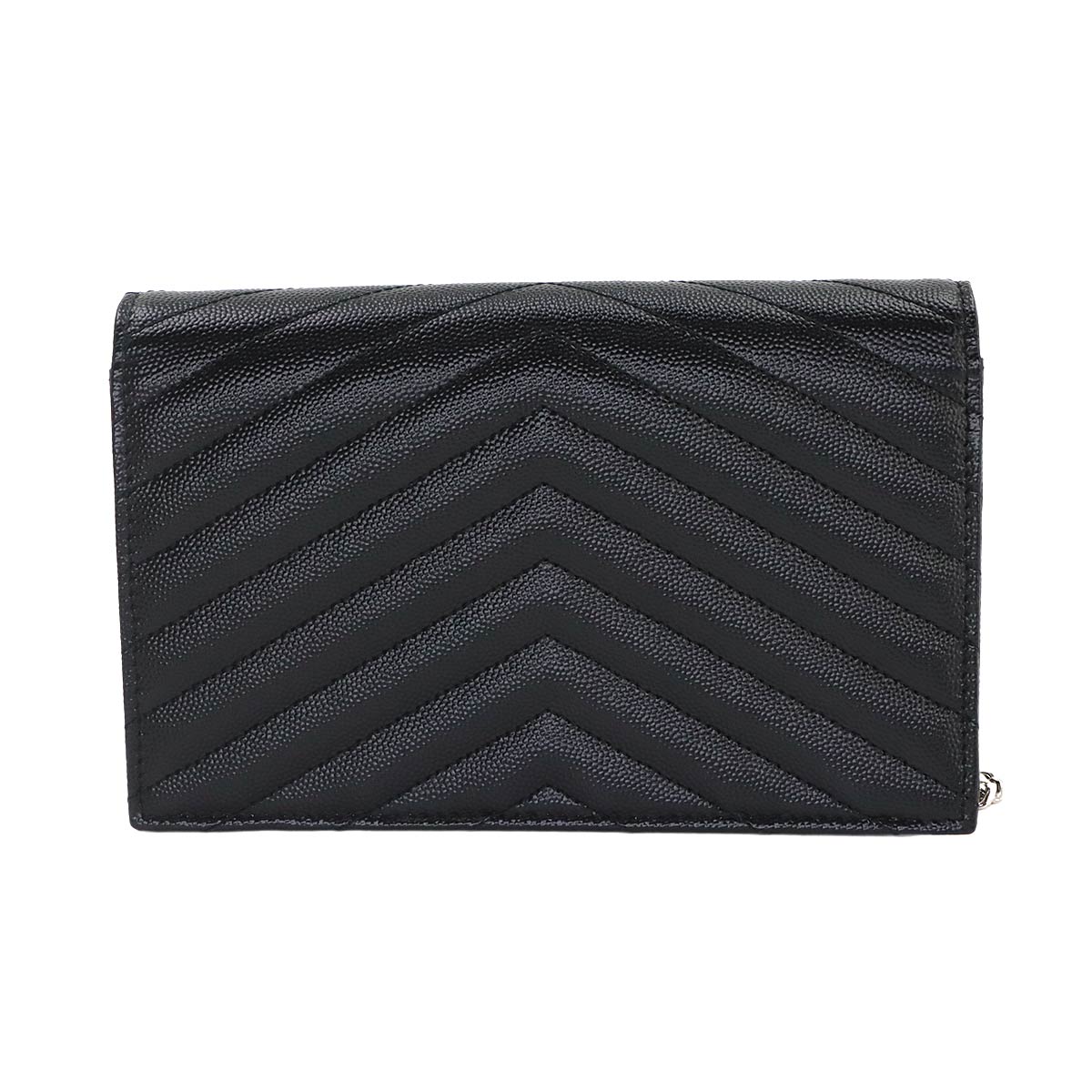 Cassandre Envelope Chain Wallet Leather Black 742920