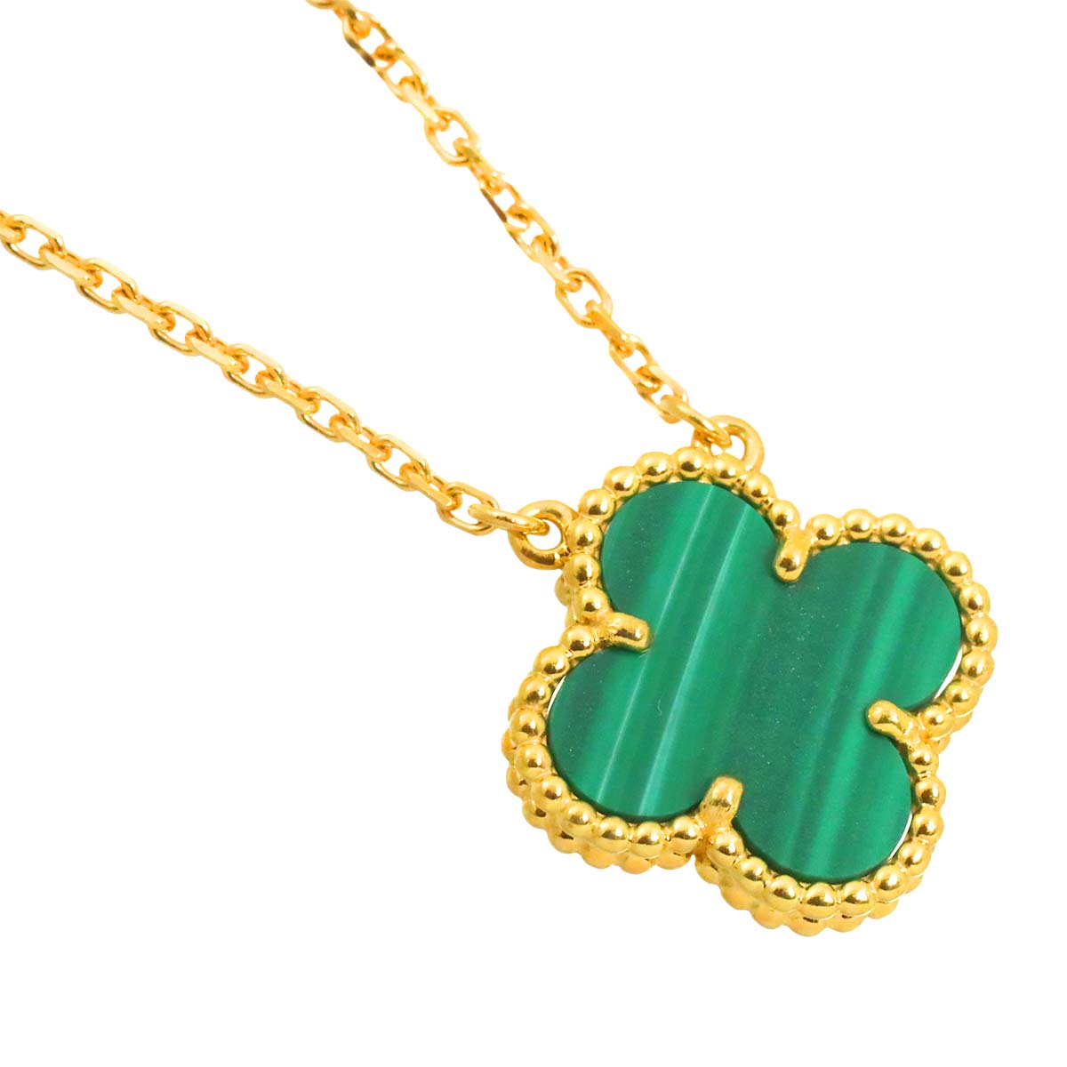 Vintage Alhambra Malachite Necklace 18K YG 750