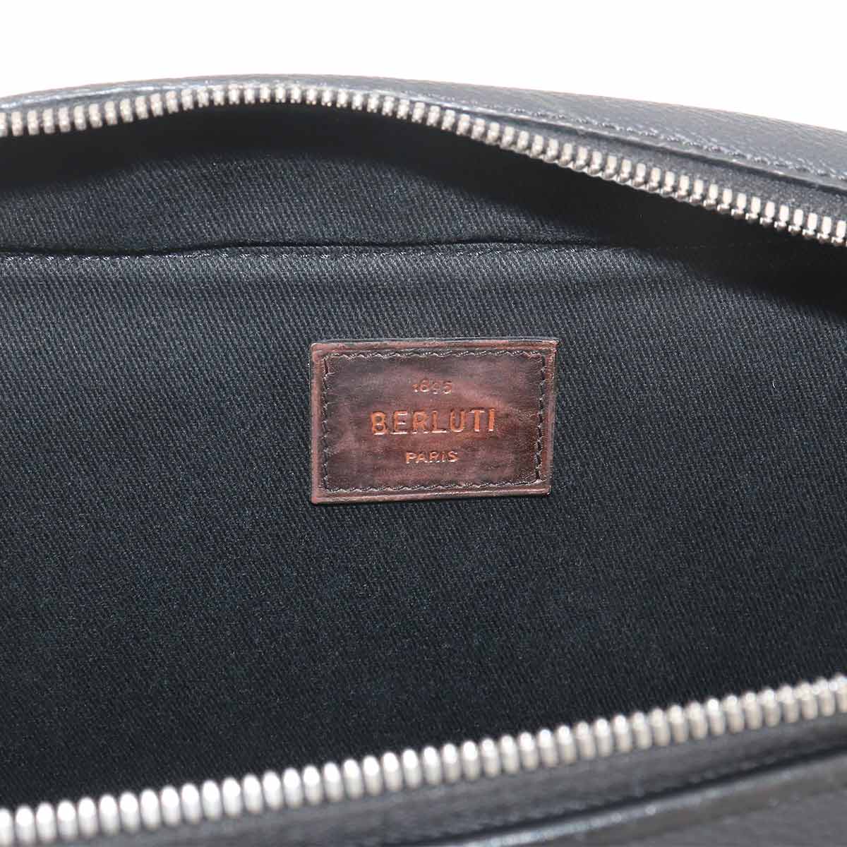 Miles MM Shoulder Bag PVC Leather Black Brown Purse