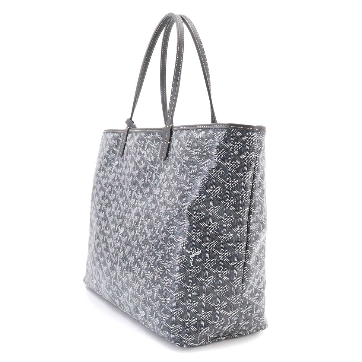 Saint Louis PM Tote Bag PVC Leather Gray Herringbone Unisex