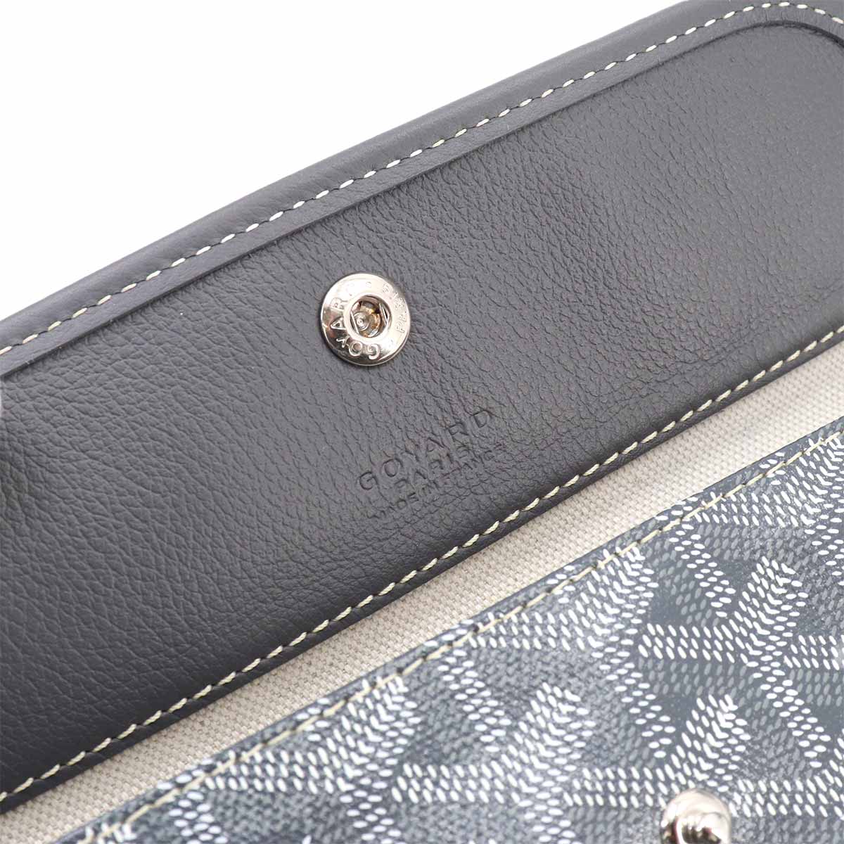 Saint Louis PM Tote Bag PVC Leather Gray Herringbone Unisex