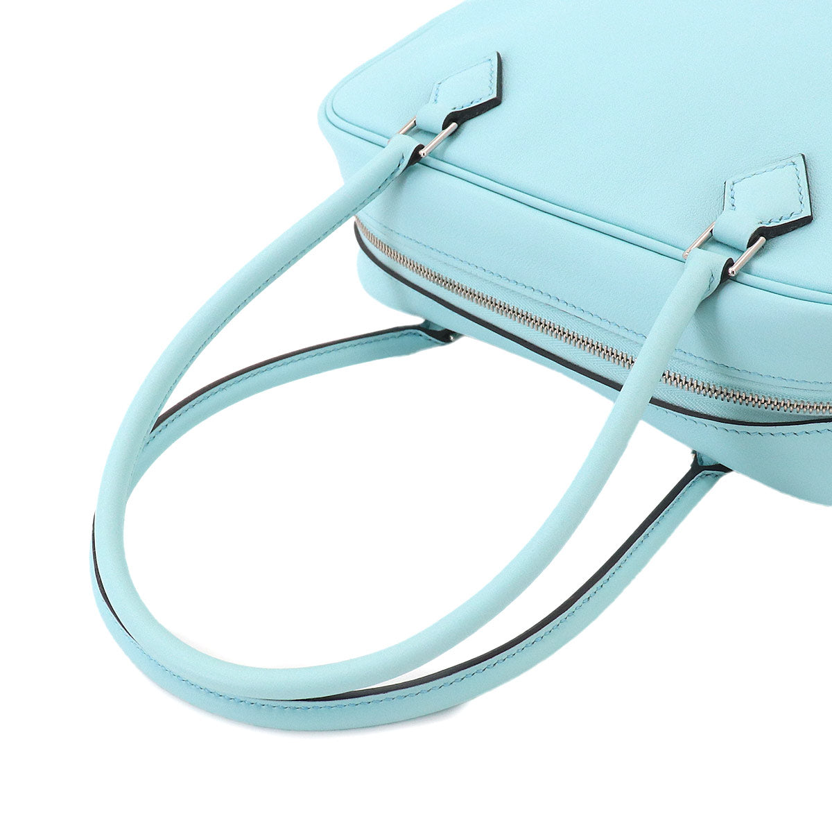 Mini Plume 20 Hand Bag Veau Swift Bleu Zephyr Purse