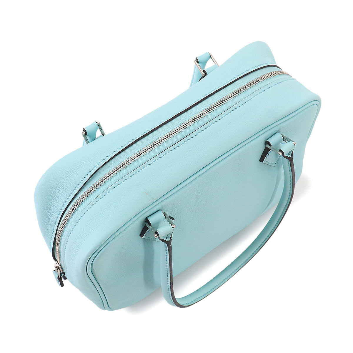 Mini Plume 20 Hand Bag Veau Swift Bleu Zephyr Purse