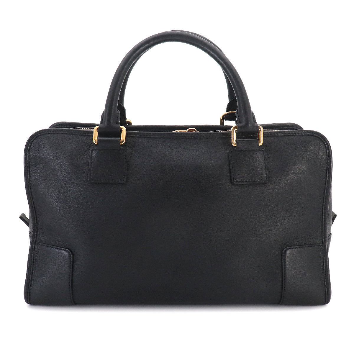Amazona 36 Hand Bag Leather Black Anagram Purse